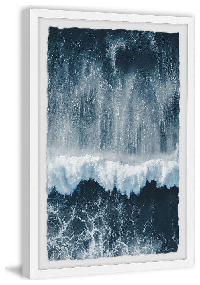 "Waves Roll" Framed Painting Print, 16x24