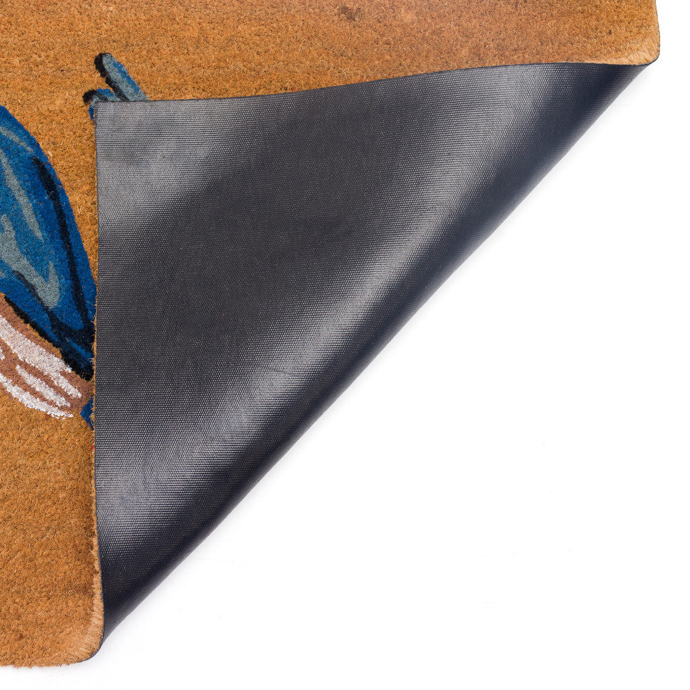 Natura Blue Birds Outdoor Mat Natural 2'x3'