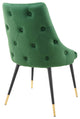 Adorn Dining Side Chair Performance Velvet Set of 2 Emerald