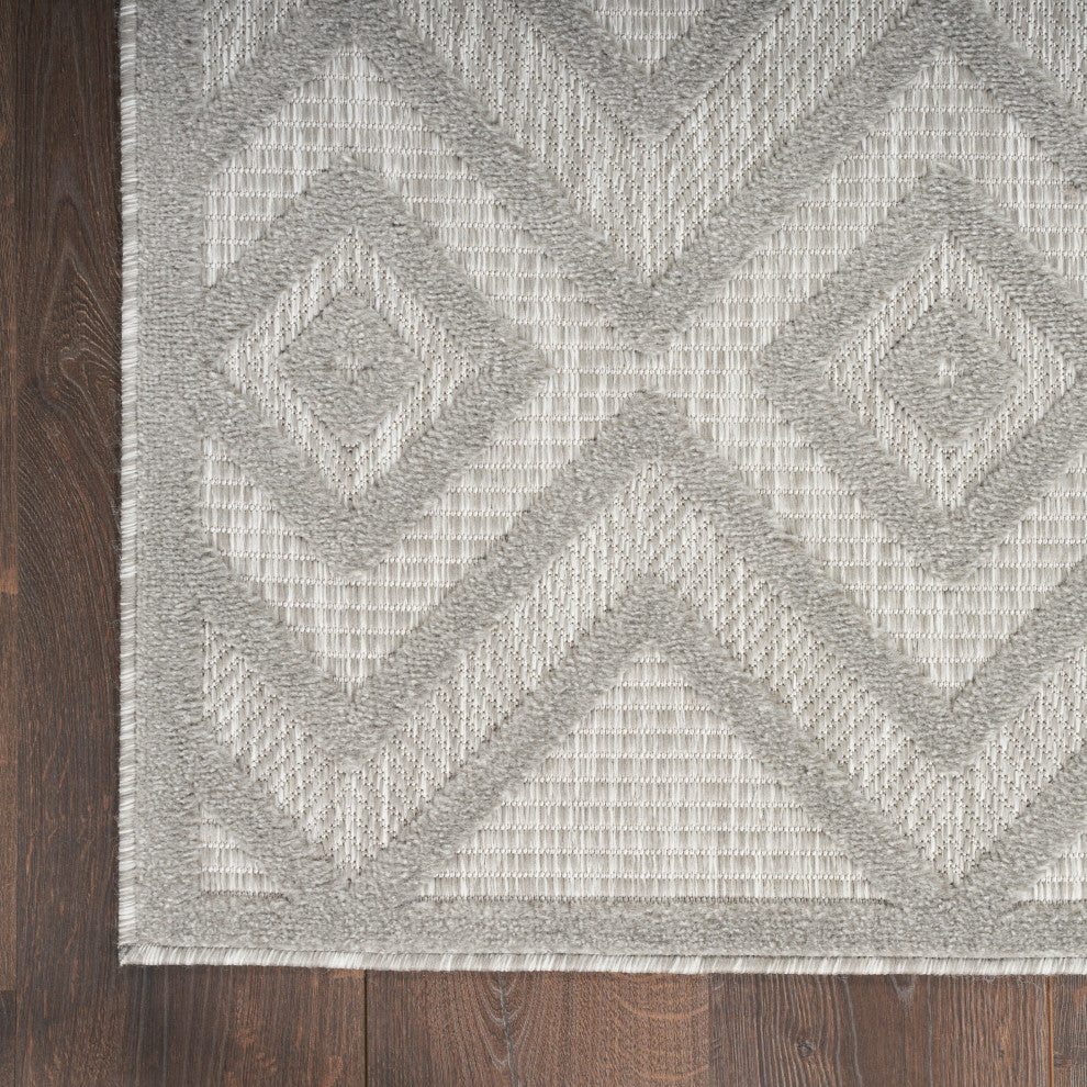 Nourison Versatile 2' x 4' Silver Grey Modern Area Rug