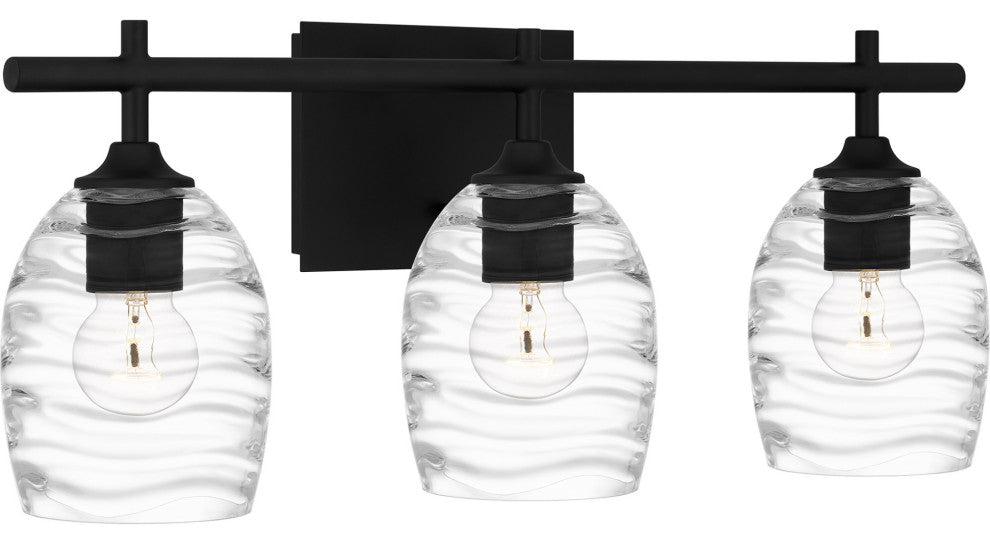 Quoizel LCY8622 Lucy 3 Light 22"W Vanity Light - Matte Black