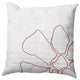 Petal Lines Decorative Throw Pillow, Coral/White, 18x18"