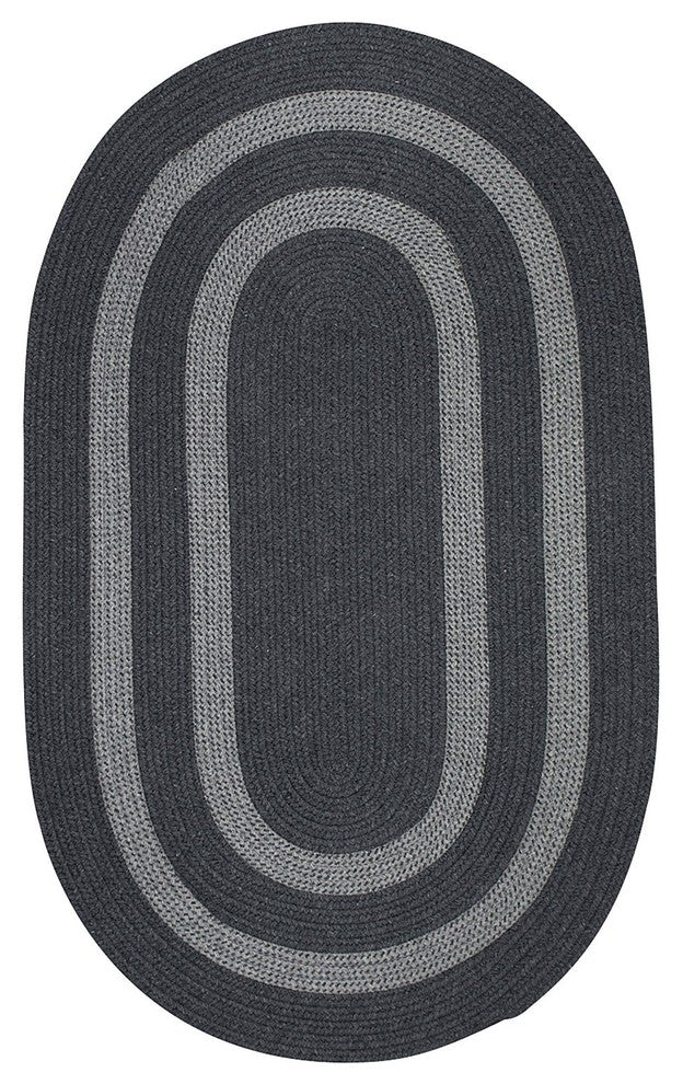 Colonial Mills Graywood GW43 Charcoal Bordered Area Rug, 10' Round