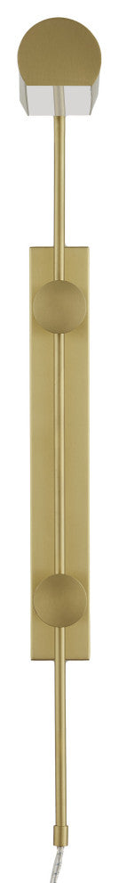 Satire Brass Swing-Arm Wall Sconce