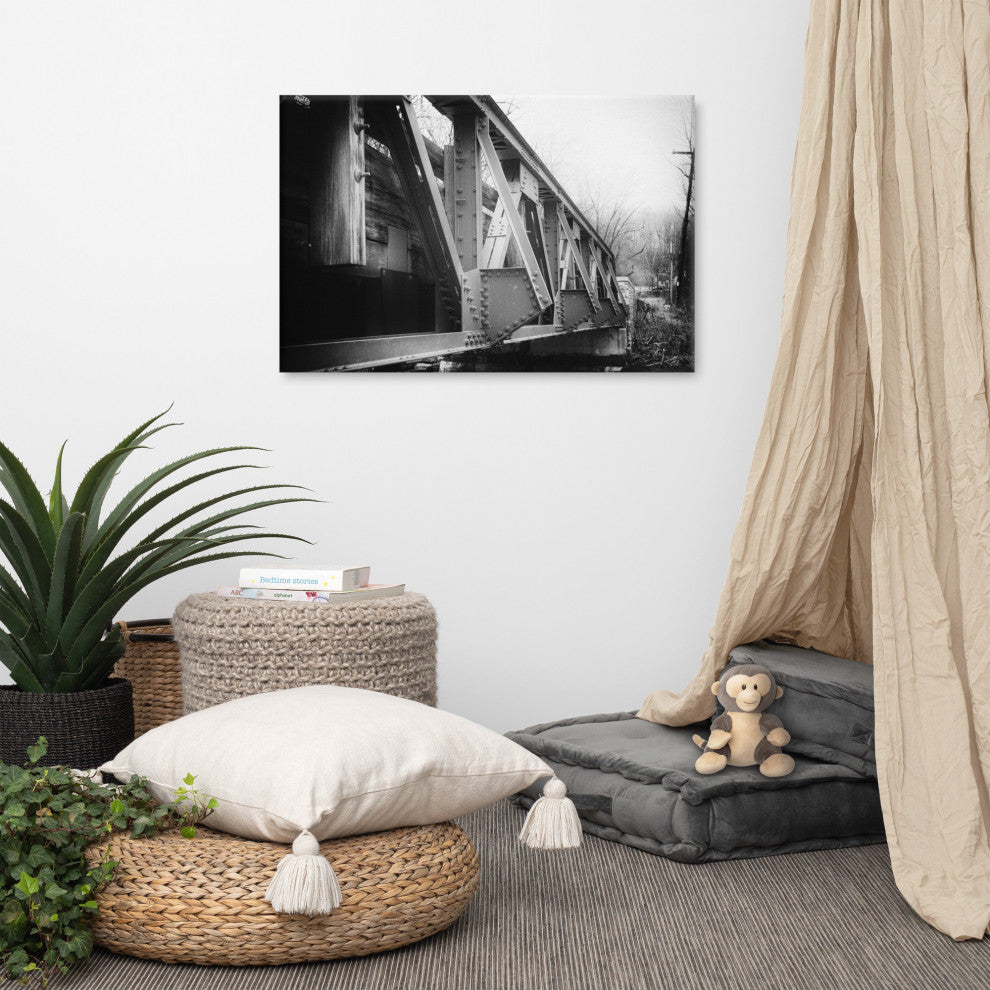 White Clay Creek Bridge Landscape Photo Canvas Wall Art Print, 24" X 36"