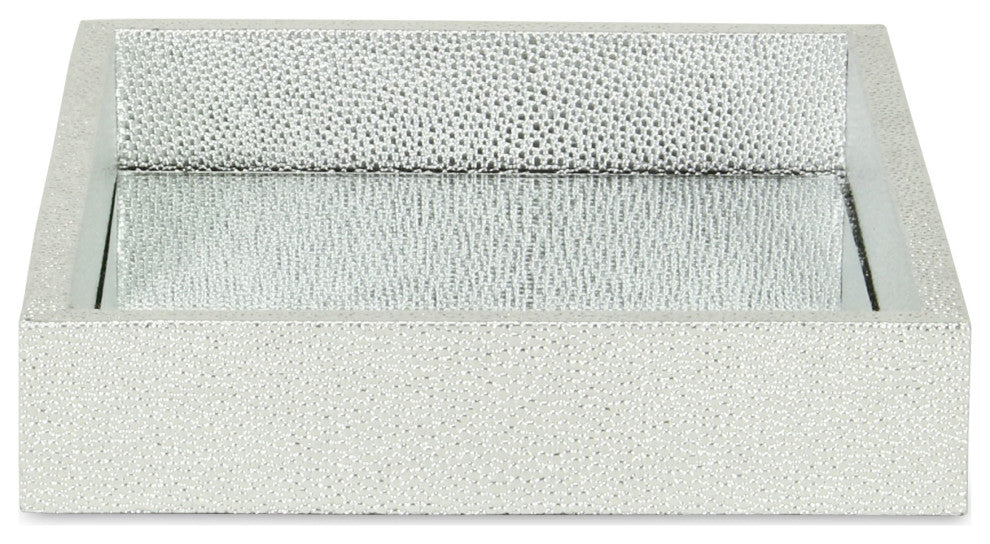 Labai Tray with Mirrored Interior, Silver
