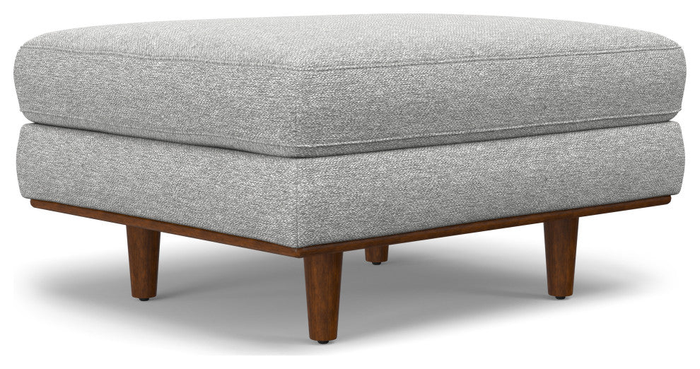 Morrison 89" Sofa and Ottoman Set, Woven-Blend Fabric, Mist Gray