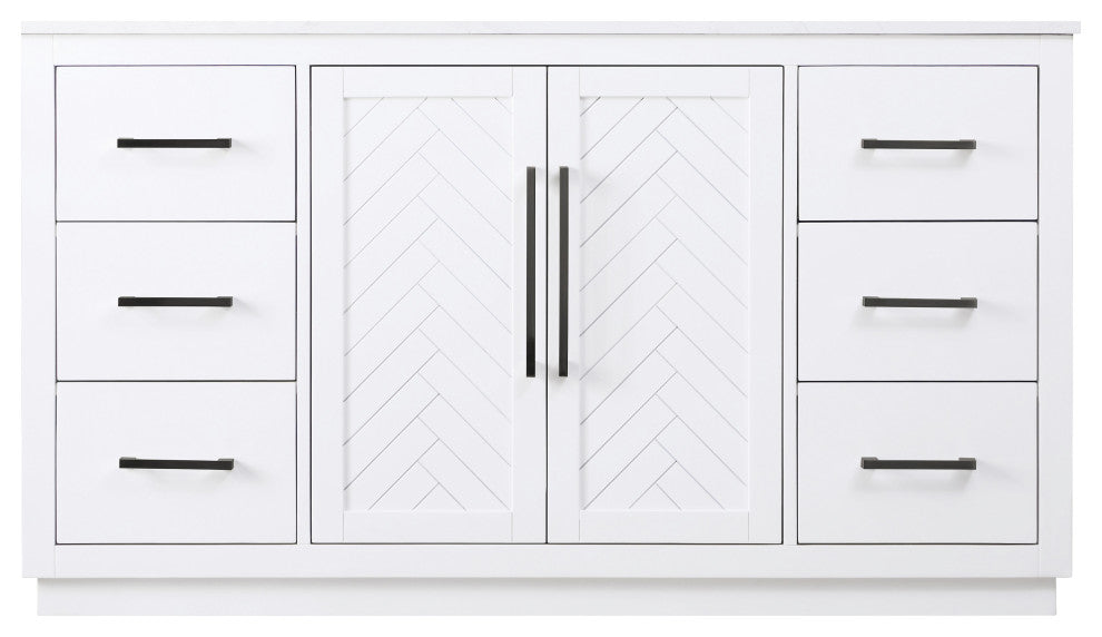 Home Living 60" Single Bathroom Vanity, White