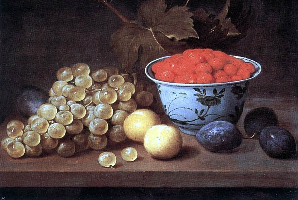 Jacob Van Es Still-Life With Fruit, 18"x27" Wall Decal