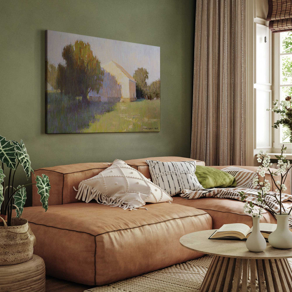 "Dawn's Rustic Charm" - A Canvas Print Celebrating Countryside Serenity
