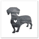 Designs Direct Creative Group Ink Silhouette Dachshund 36x36 Canvas Wall Art
