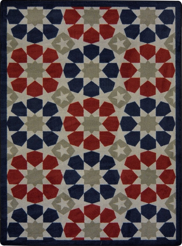Kaleidoscope Rug, Americana, 5'4"x7'8"