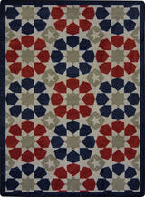 Kaleidoscope Rug, Americana, 5'4"x7'8"