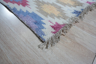 Hand-Knotted Multi Geometric Geometric Modern Silk Knotted Rug, 6'x9'