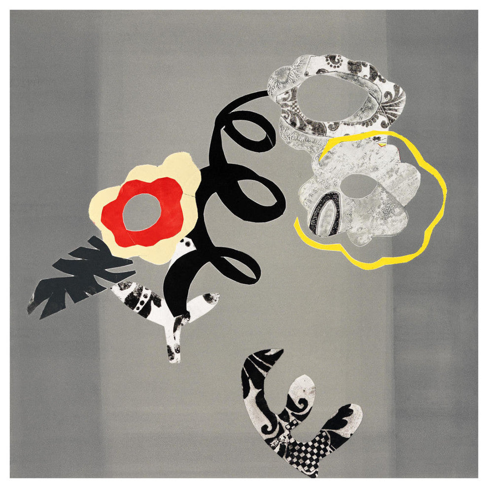 "Composition of Open Flowers" Digital Paper Print by Joan Elan Davis, 26"x26"