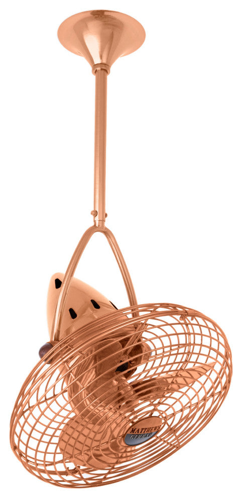 Jarold Direcional Directional Ceiling Fan, Brushed Copper