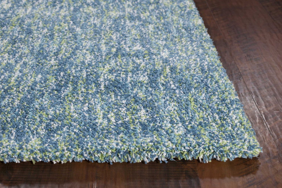 HomeRoots 8'x11' Seafoam Heather Hand Woven Indoor Shag Area Rug