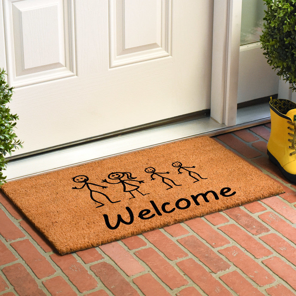Stick Family Doormat, 24"x36"