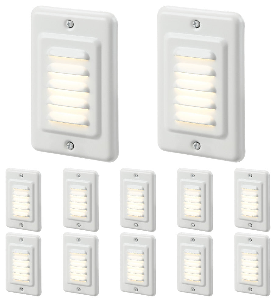 12-Pack 120V LED Step Lights Indoor, Low Watt Stair Light, 3000K Warm White