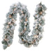 9' Pre-Lit Clear Incandescent Flocked Garland