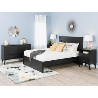 Milo Mid Century Modern  6-drawer Dresser, Black