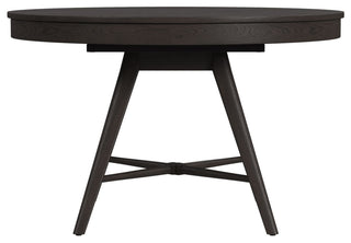 Bayside 48" Wide Solid Ash Round Dining Table, Black