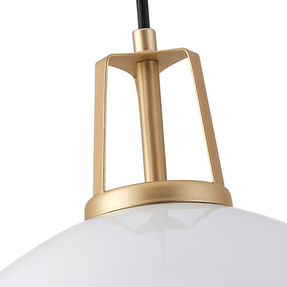 Industrial Dome Metal Hanging Pendant Light Fixtures for Kitchen Island, White
