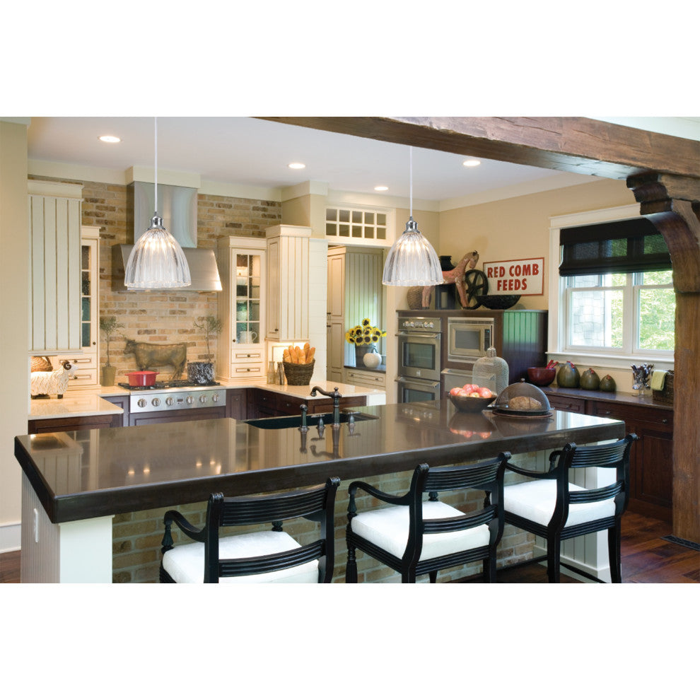 61004-2 Adjustable 1-Light Hanging Mini Pendant Ceiling Light, Chrome