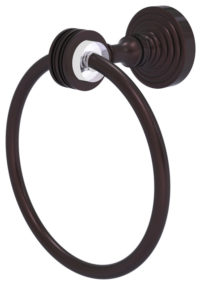 Pacific Grove Towel Ring with Dotted Accents, Antique Bronze