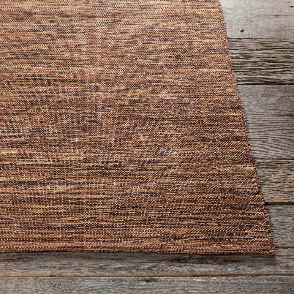 India Contemporary Area Rug, Brown, 2'x3' Rectangle