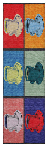 Addison Premium Washable Mayfield AMF165 Multi 2'3" x 7'6" Runner Rug