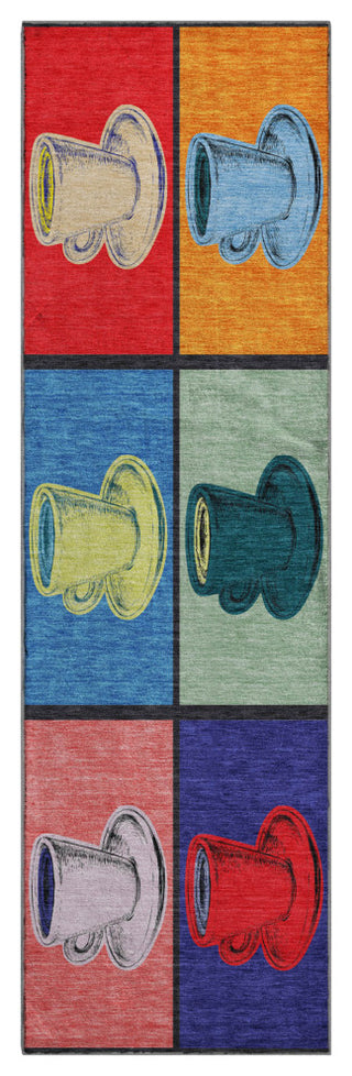 Addison Premium Washable Mayfield AMF165 Multi 2'3" x 7'6" Runner Rug