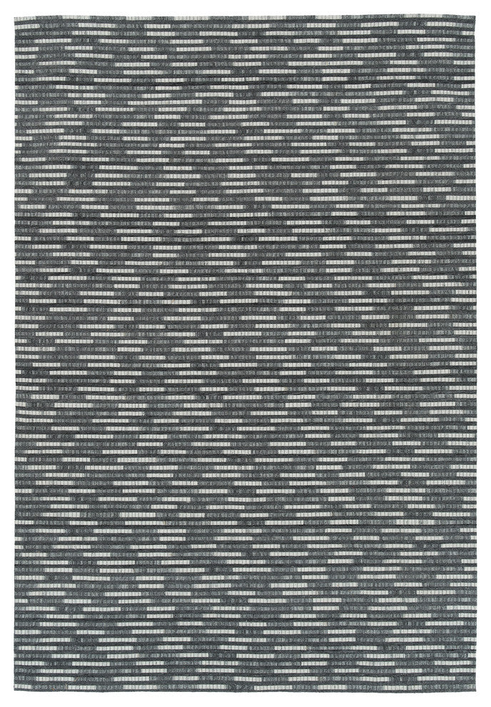 Kaleen Elegant Faux Cowhide Rug, Charcoal, 8''x10''