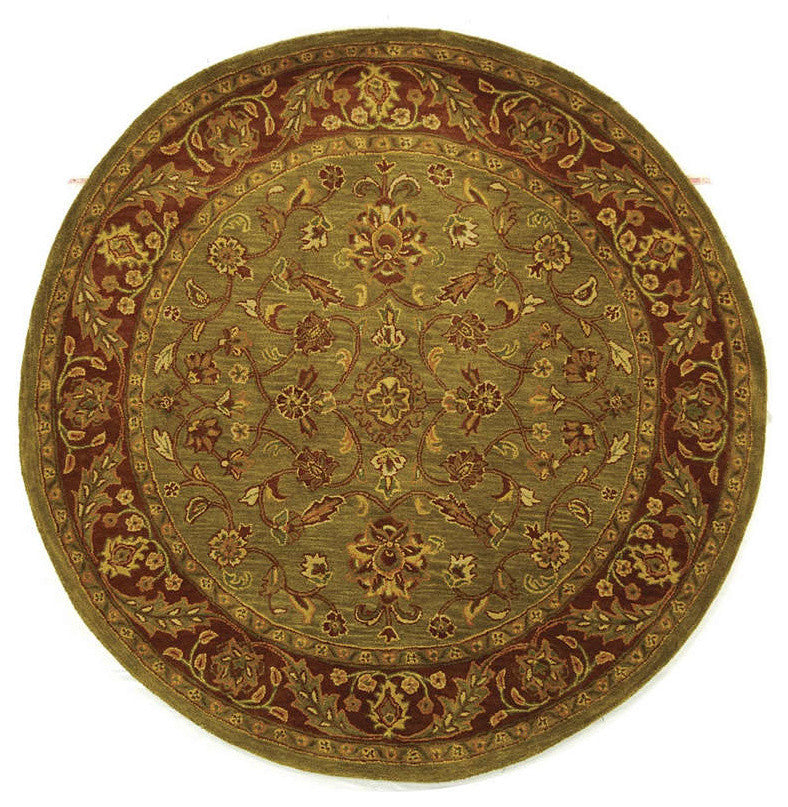 Safavieh Golden Jaipur Gj250A Rug, Green/Rust, 2'3"x4'0" Oval