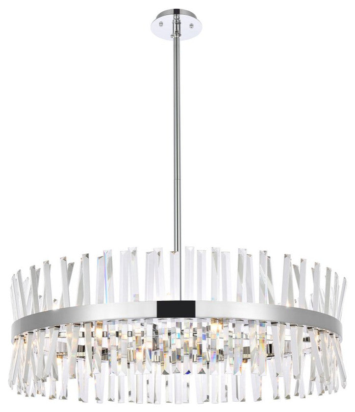 Modern Chrome 16-Light Chandelier
