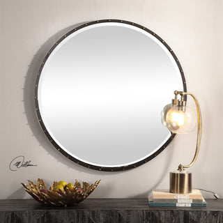 New Uttermost Benedo Round Mirror