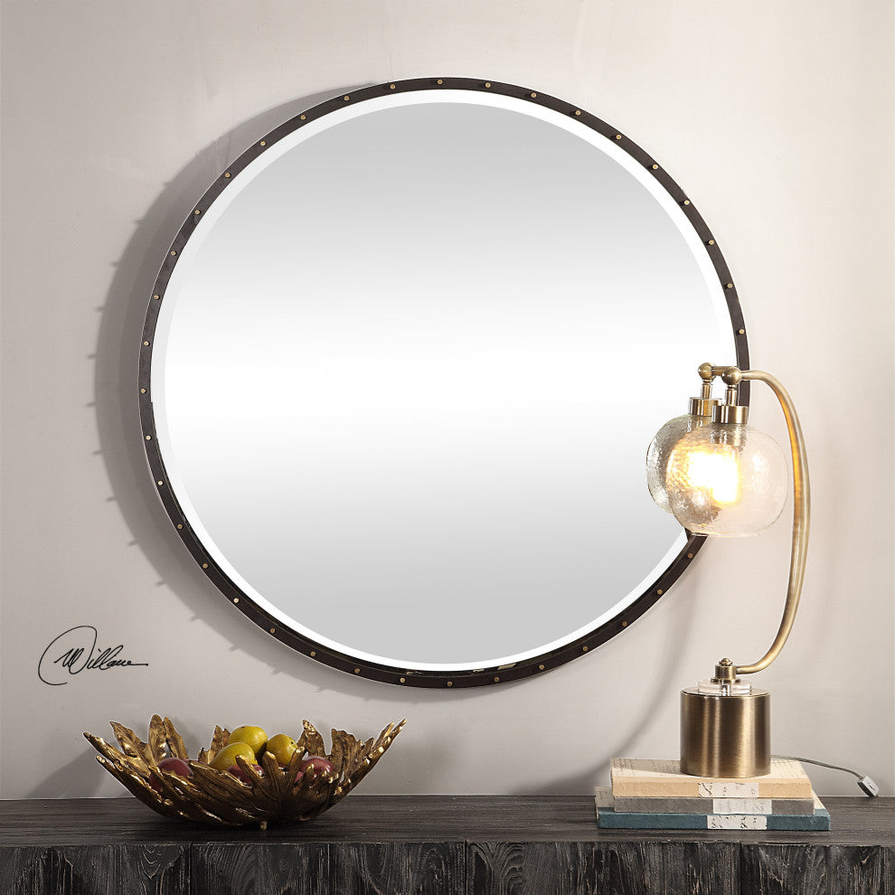 New Uttermost Benedo Round Mirror