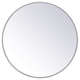 Elegant Decor MR4034WH Metal Frame Round Mirror, 28", White