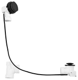 PVC 45" Cable Drive Bath Waste & Overflow, Powdercoated Black