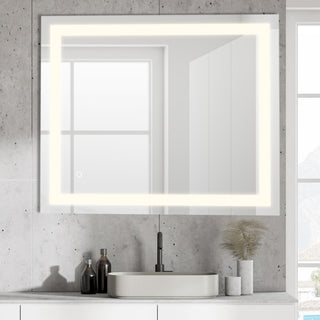 Remy Anti-Fog Front/Back-lit Bathroom Vanity Mirror, Touch Control, Height: 36"