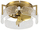 12.7-inch Modern Gold Small Flush Mount Ceiling Fan