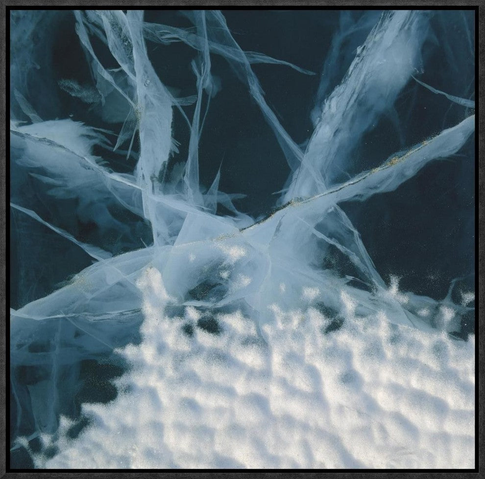 "Abstract of marbled ice, Antarctica"  by Colin Monteath, 19x19"