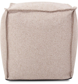 Traditional Panama Taupe Square Pouf
