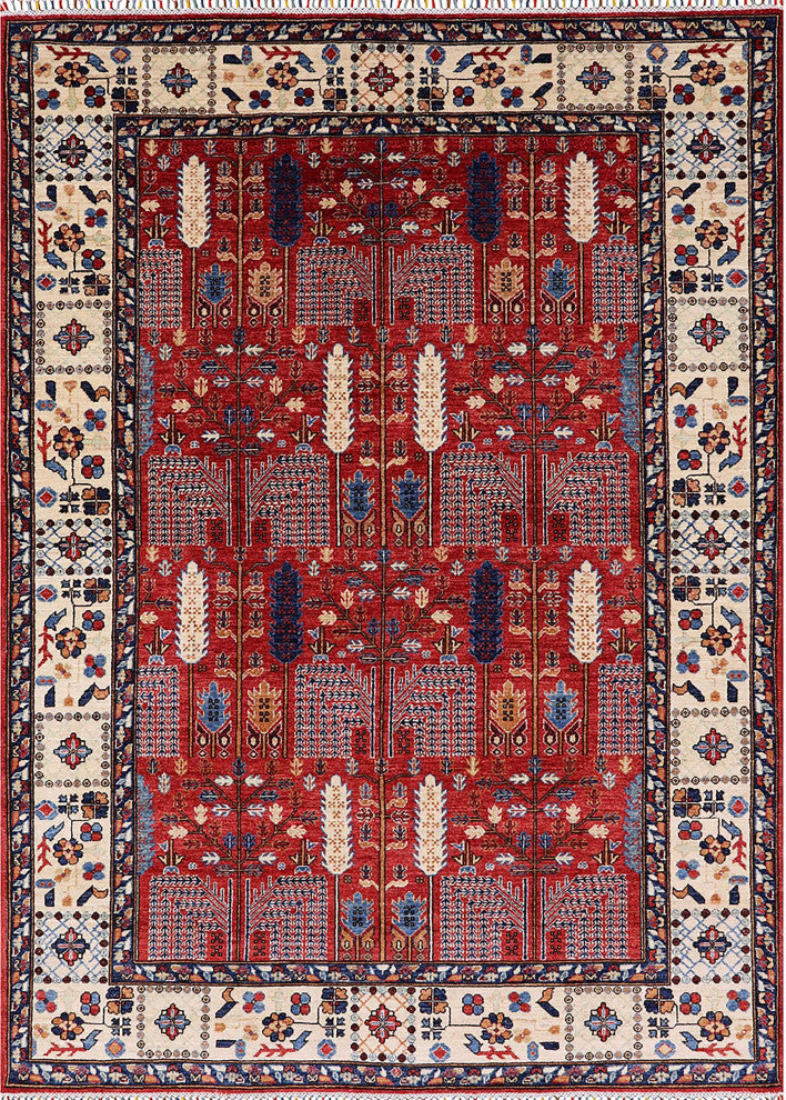 Ahgly Company Indoor Rectangle Mid-Century Modern Area Rugs, 6' x 9'