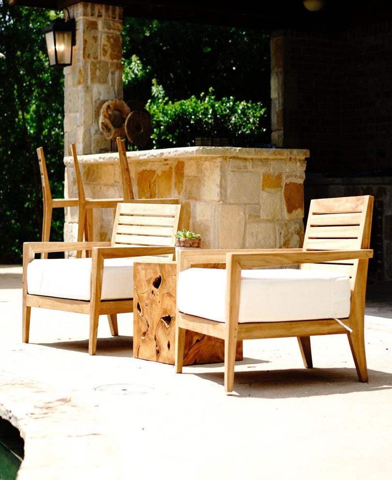 Catalina Dahlia Teak Outdoor Lounge Chair