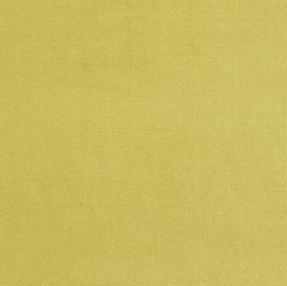 Yellow Solid Shiny Velvet Luxury Throw Pillow, Double sided 18"x18"