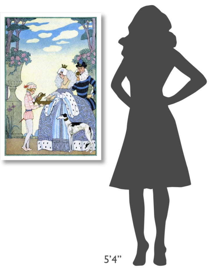 "Elizabethan England" Digital Paper Print by Georges Barbier, 26"x38"