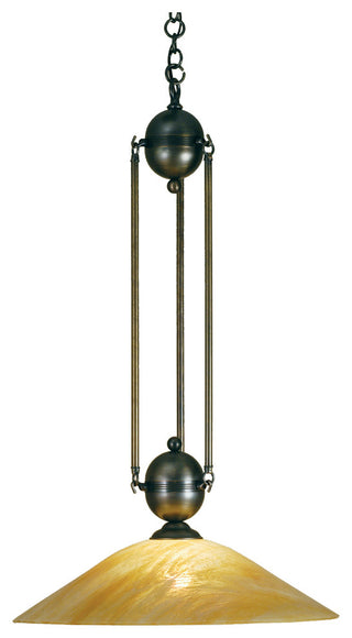 21W Revival Beige Iridescent Deco Ball Pendant