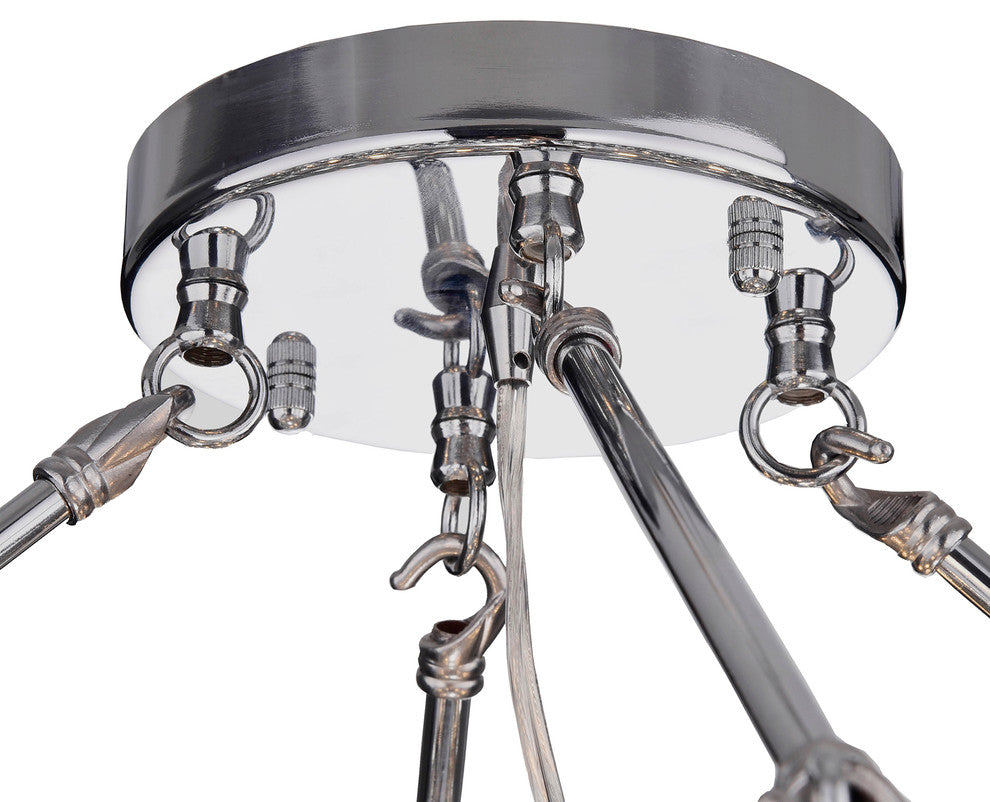 Arosa 9-Light Chrome Semi Flush Mount