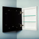 14"x18" Fox Hollow Furnishings Mirrored Medicine Cabinet, Black